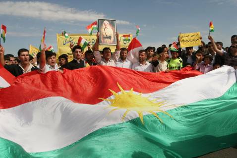 Iraqi Kurdish Youth at a protest in Erbil